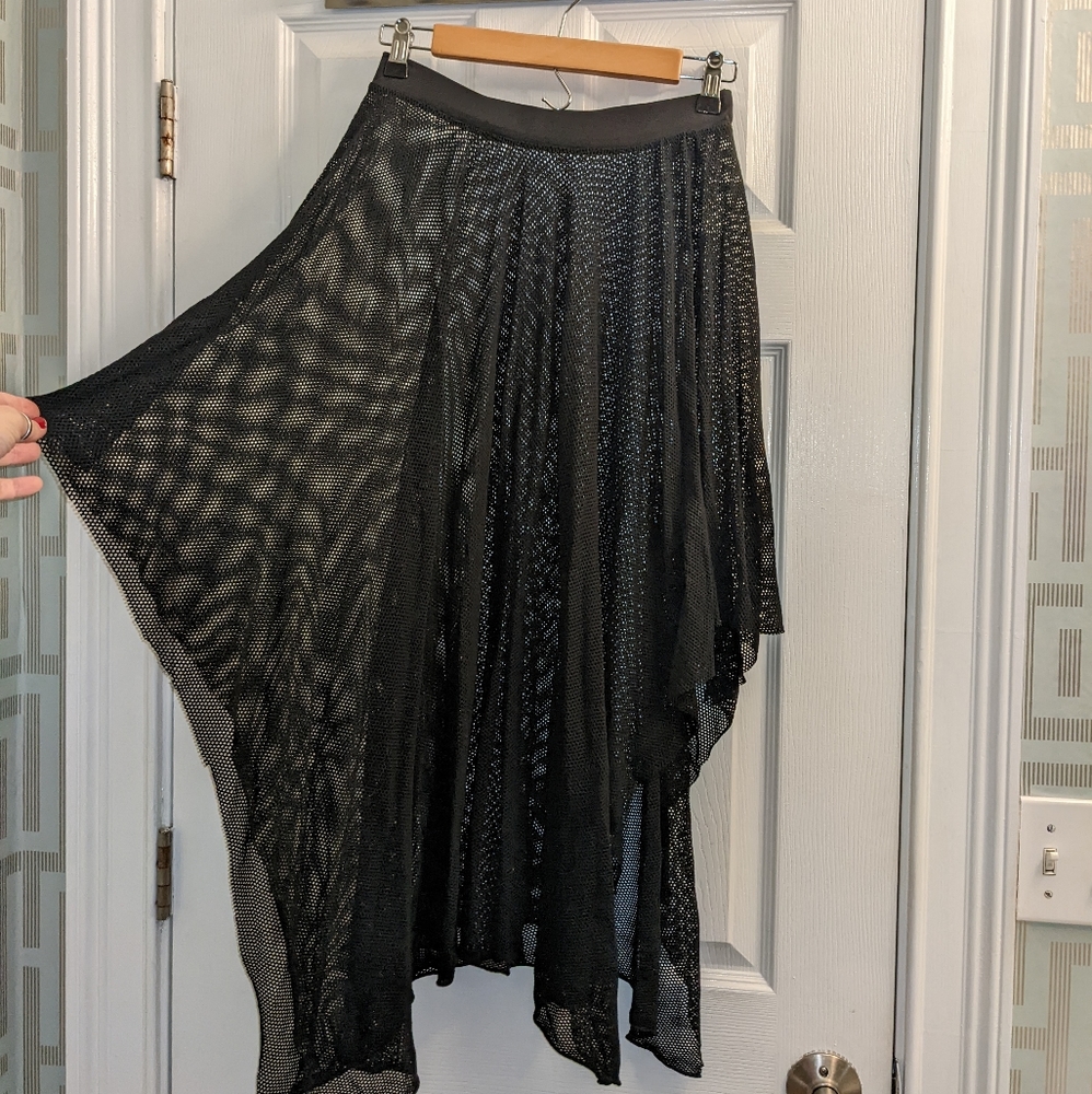 S/M Fishnet Gothic witchy maxi skirt